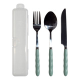 Set Cubiertos 7 Verde Agua Topsoc