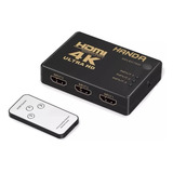 Switch Hdmi 3x1 Con Control Remoto Entrada P/fuente Caseros