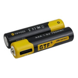 2 Pilhas Recarregável Lítio 1,5v Palito Aaa Gtf Carrega Usb