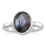 Anillo Apilable Labradorita Azurebella