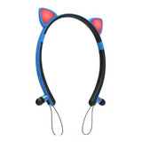 Auriculares Bluetooth Luminous Zw-29 Para Gatos, Color Azul