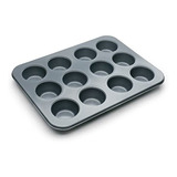 Lata Molde Antiadherente 12 Cupcakes Mini Muffins 25x19cm 