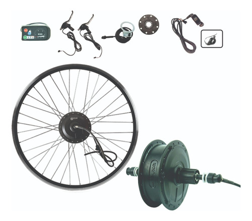 Kit Bike Elétrica Cassete K7 350w Torque Bateria Litio 10ah