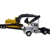 New Ray 1:32 Trailer Peterbilt 379 Lowboy Mano De Chango 