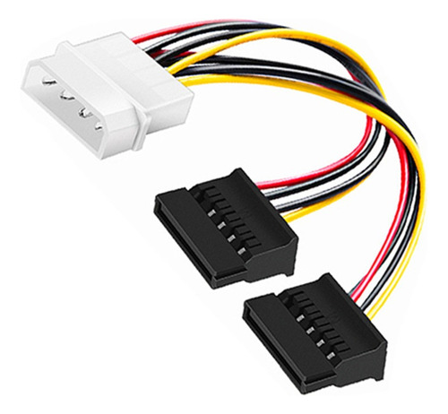 Adaptador Força Y Duplo Sata Para Fonte Ide Molex 4 Pinos