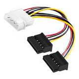 Adaptador Força Y Duplo Sata Para Fonte Ide Molex 4 Pinos