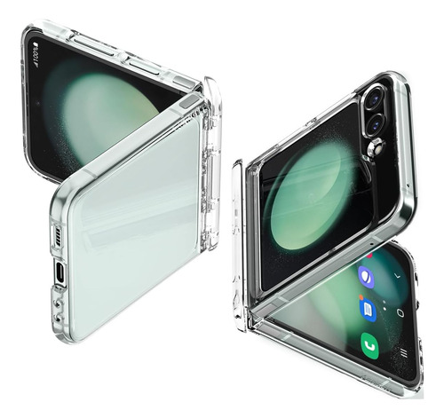 Funda Para Samsung Z Flip5 Spigen Thin Fit Pro Crystal Clear
