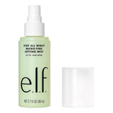 Spray Fixador De Maquiagem Hidratante Elf Micro Fine 80 Ml Verde Claro Primer Tone