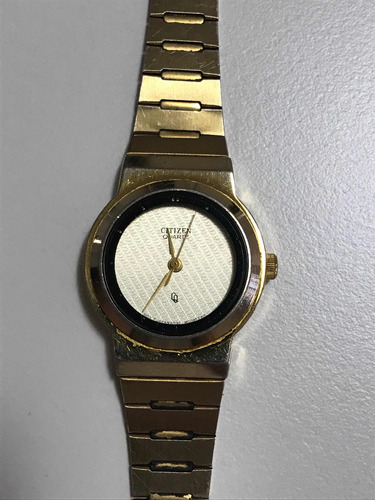 Hermoso Reloj Vintage Citizen Mujer Quartz Enchapado Oro 18k