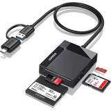 Lector Tarjetas Usb-c/usb 3.0 Adaptador Hub 4 Puertos Tf Sd