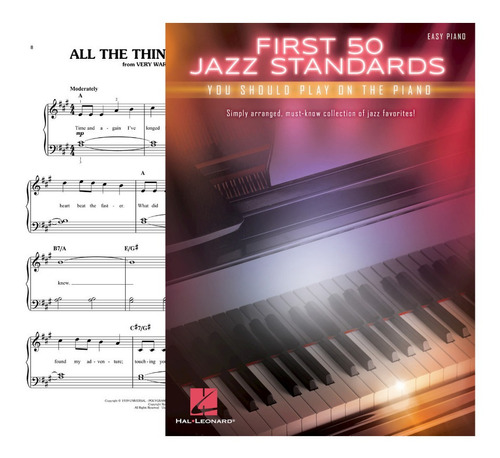 Partitura Piano Facil First 50 Jazz Standards Digital Oficial