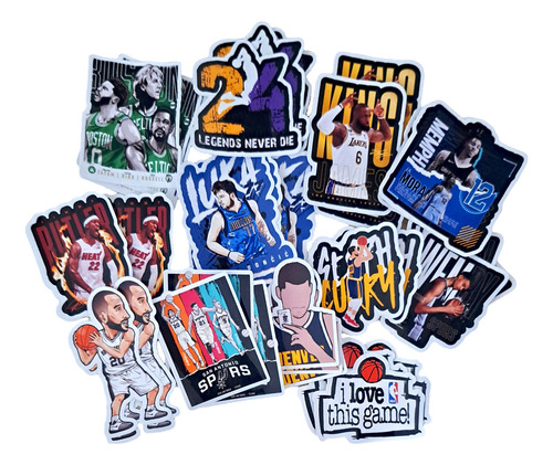 Stickers Autoadhesivos Basquet Nba Para Termos