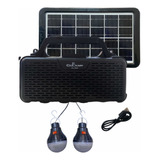 Kit Solar Radio Con Linterna + 2 Bombillos Bluetooth + Usb