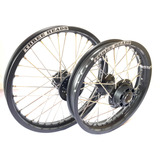 Par Rodas Xtz Crosser 150 Abs Aros E Cubo Preto + Raios Inox