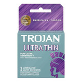 Preservativos Lubricados Ultra Thin 3u Trojan