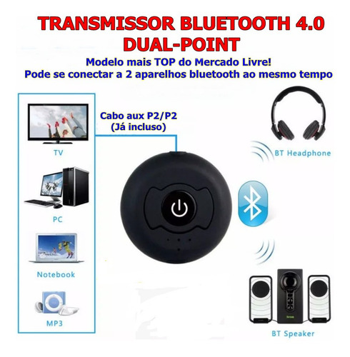 Transmissor Audio Bluetooth Tv Para Caixa Ou Fone Bluetooth