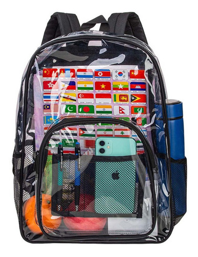 Mochila Transparente Para Hombre Mujer Niños Viaje Escolares