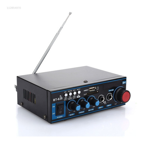 Mini Amplificador Bt-638 Bluetooth Karaoke Digital Hifi 2ch