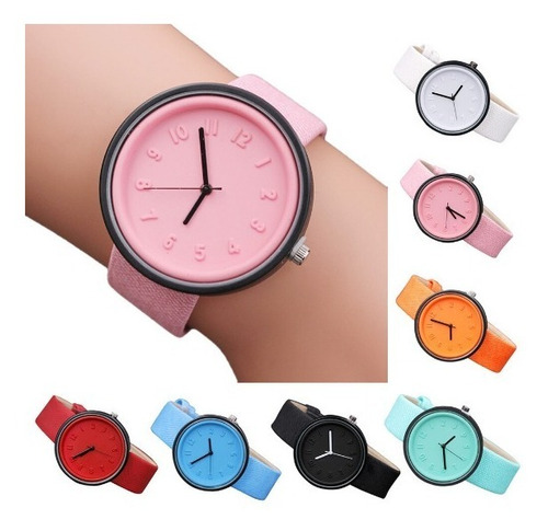 Relojes Pulsera Por Mayor Números Relieve Oferta X10 Unidad