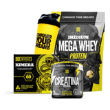 Kit Whey Protein Mega+ Kimera + Creatina Fuel + Coqueteleira