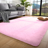 Tapete Sala Quarto 2,00x2,50 Shaggy Luxuoso Peludo Fofinho Rosa Casa Laura Enxovais