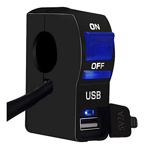 12v Interruptor De Faro Con Usb Carga Para Motocicleta