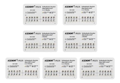 Azdent Plus Minis 0.022 Roth 60 Kits Hooks 3-4-5 + Regalo