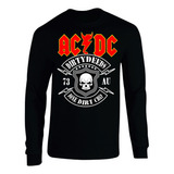 Camiseta Manga Larga Ac Dc Camibuso Sueter Serie Rock