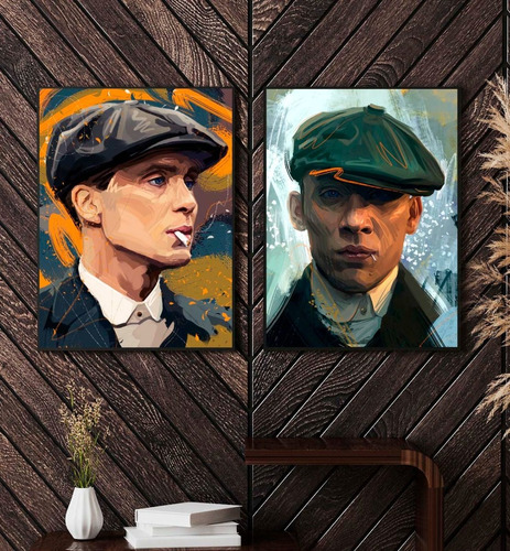 Cuadros Negros Doble Peaky Blinders Shelby Gang Arte