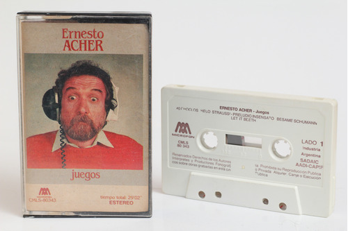 Cassette Ernesto Acher Juegos 1987 Luthiers Banda Elástica