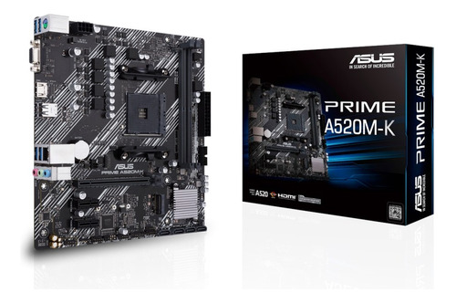 Placa Madre Asus Prime A520m-k, Am4, Actualizada Ryzen 5000