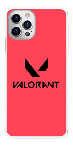 Capinha Valorant Logo Vava Fundo Salmão Capa Celular