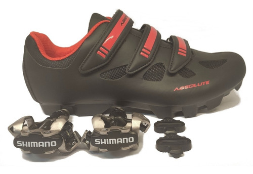 Kit Pedal Clip M520 Shimano  + Sapatilha Absolute Nero