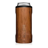 Enfriador Latas De Cerveza Slim 12 Oz Acero Brumate Walnut