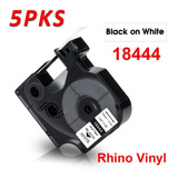 5 Tape 18444 12mm Fit Dymo Rhino Vinyl 5200 4200 6000