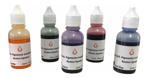 Kit De 5 Pigmentos Traslucidos Para Resina Epoxica Acaler