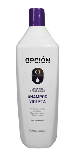 Shampoo Matizador Violeta Cabello Rubio Opción X900ml