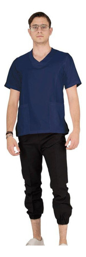 Conjunto Medico Scrub Quirurgico Hombre Antifluido Marino