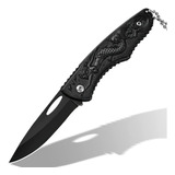 Cuchillo Tactico, Negro/acero Inoxidable/plegable