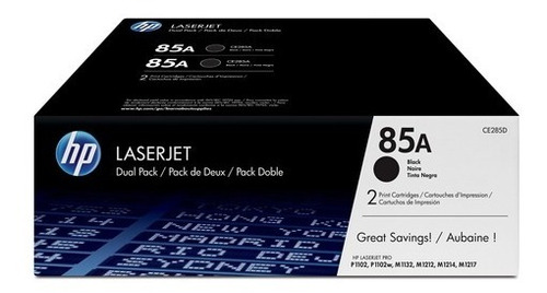 Hp Toner #85a Negro Dual Pack    P/p1102 Ce285ad