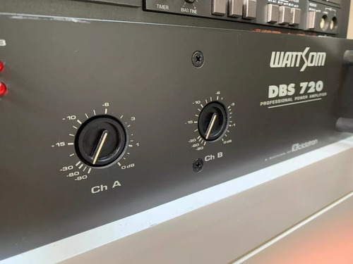 Amplificador De Som Wattsom Profissional Dbs720 2 Canais