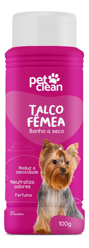 Talco Banho A Seco Sem Enxágue Pet Cães Cachorro Macho Femia