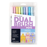 Marcadores Tombow Dual Brush Colores Pastel