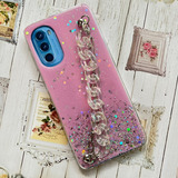 Funda Tpu Brillito Con Cadena Para Motorola Moto G52