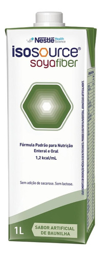 Isosource Soya Fiber 1000ml - Nestlé Sabor Baunilha