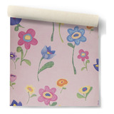 Papel Vinilizado F/ Rosa Con Flores Cuentos Muresco 7809/2