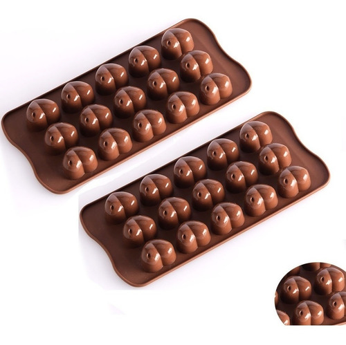 2 Moldes Para Chocolates Moldes Chocolates Corazon Silicona