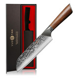 Cuchillo Japonés Santoku Damasco 7 