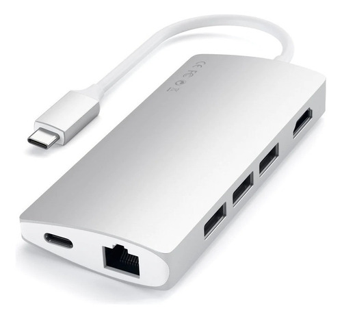 Hub Adaptador Usb-c Hdmi 4k Usb 3.0 Red Sd Msd Satechi V2