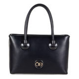 Bolsa Tote Cloe Para Mujer Chica Atemporal Color Negro